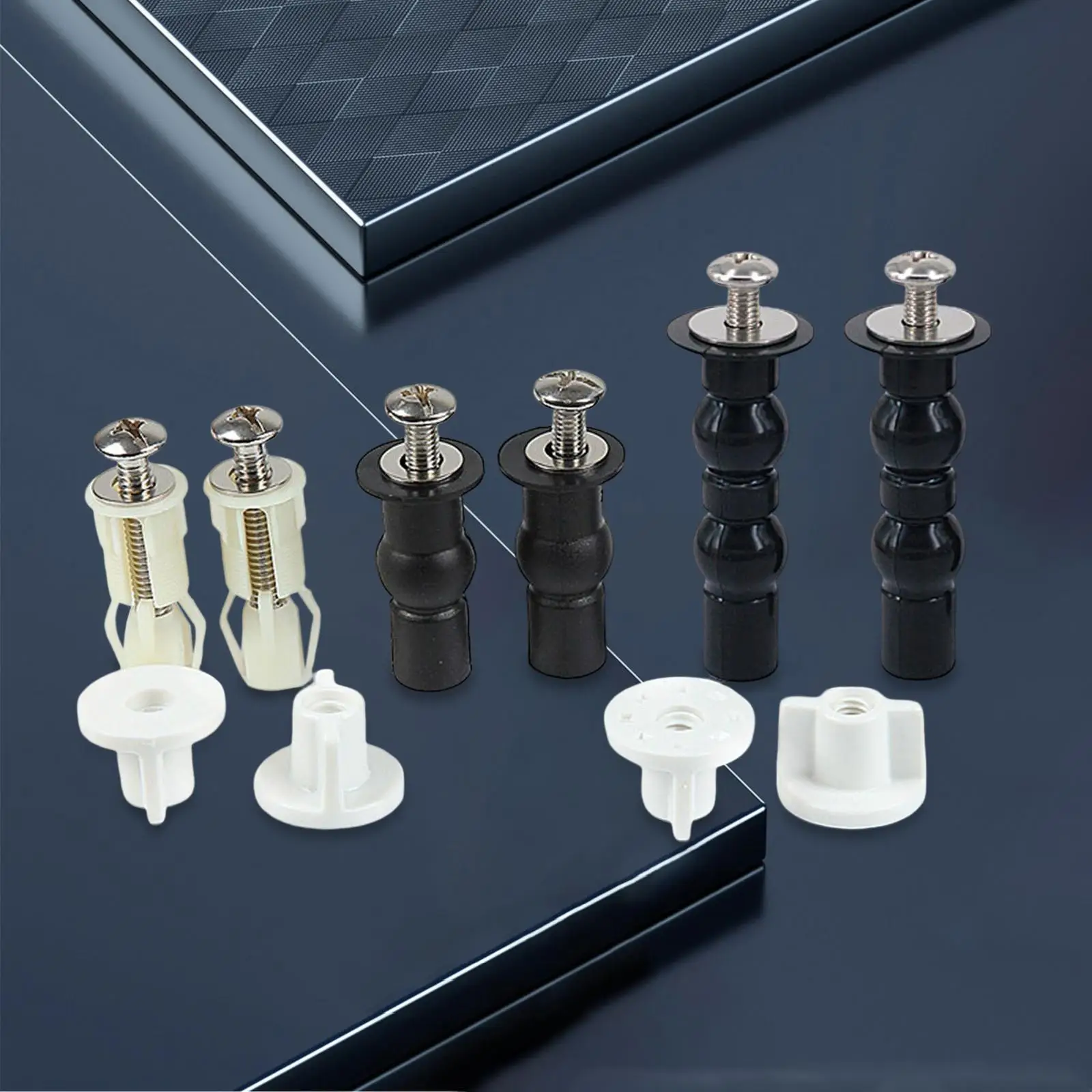 Universal Toilet Seats Screws Bolts Fixtures Tightening Kit Toilet Seat Fixings Expanding Nuts Screws Mount