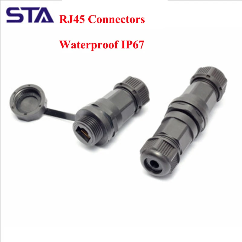 

Outdoor RJ45 Waterproof Connector CAT5/CAT6 Panel Mount Network Interface Gigabit Network Cable Straight Through Header