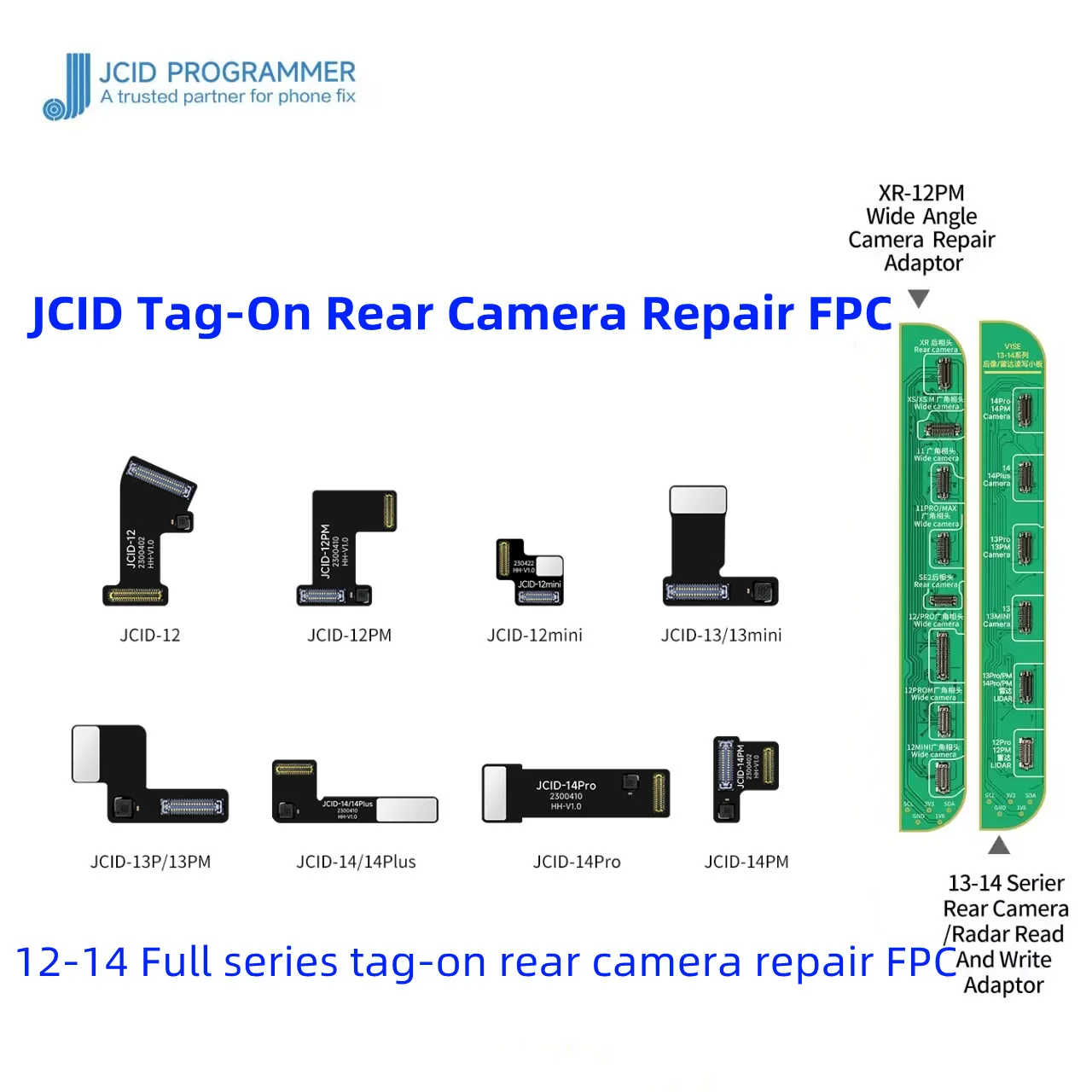 JC JCID Tag-On Camera Non-Removal Repair FPC Flex For iPhone 12 13 14 Plus Pro Max Mini Camera Repair Cable Solve POP-UP Problem