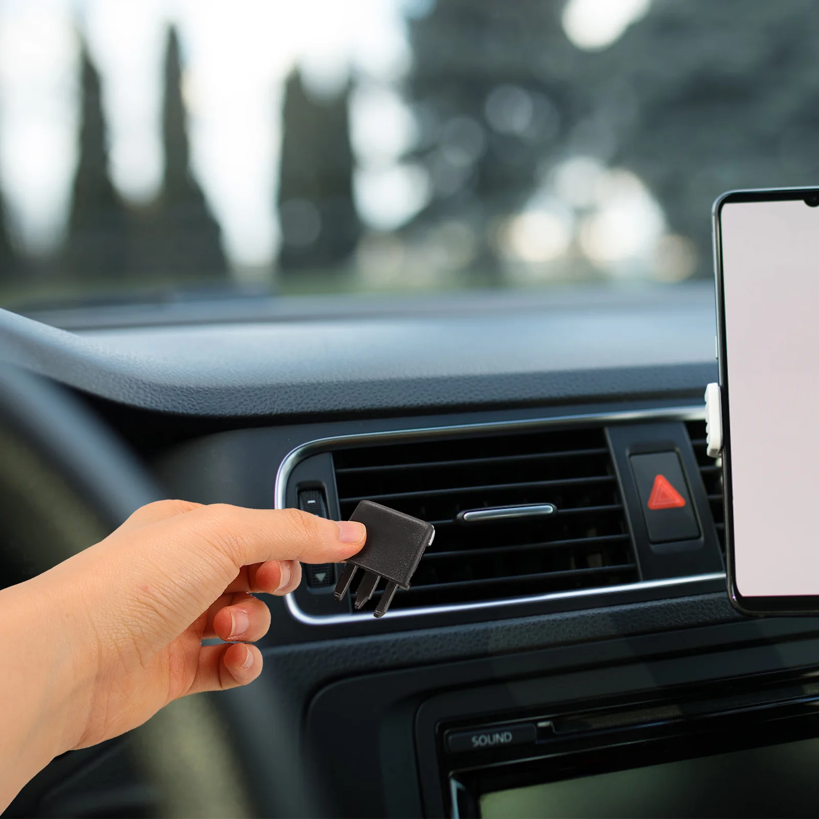 2 Pcs Label Car Air Outlet Vent Tab Clip Tongue Clips Tabs Interior Accessory Plastic Auto Conditioning car air outlet clip
