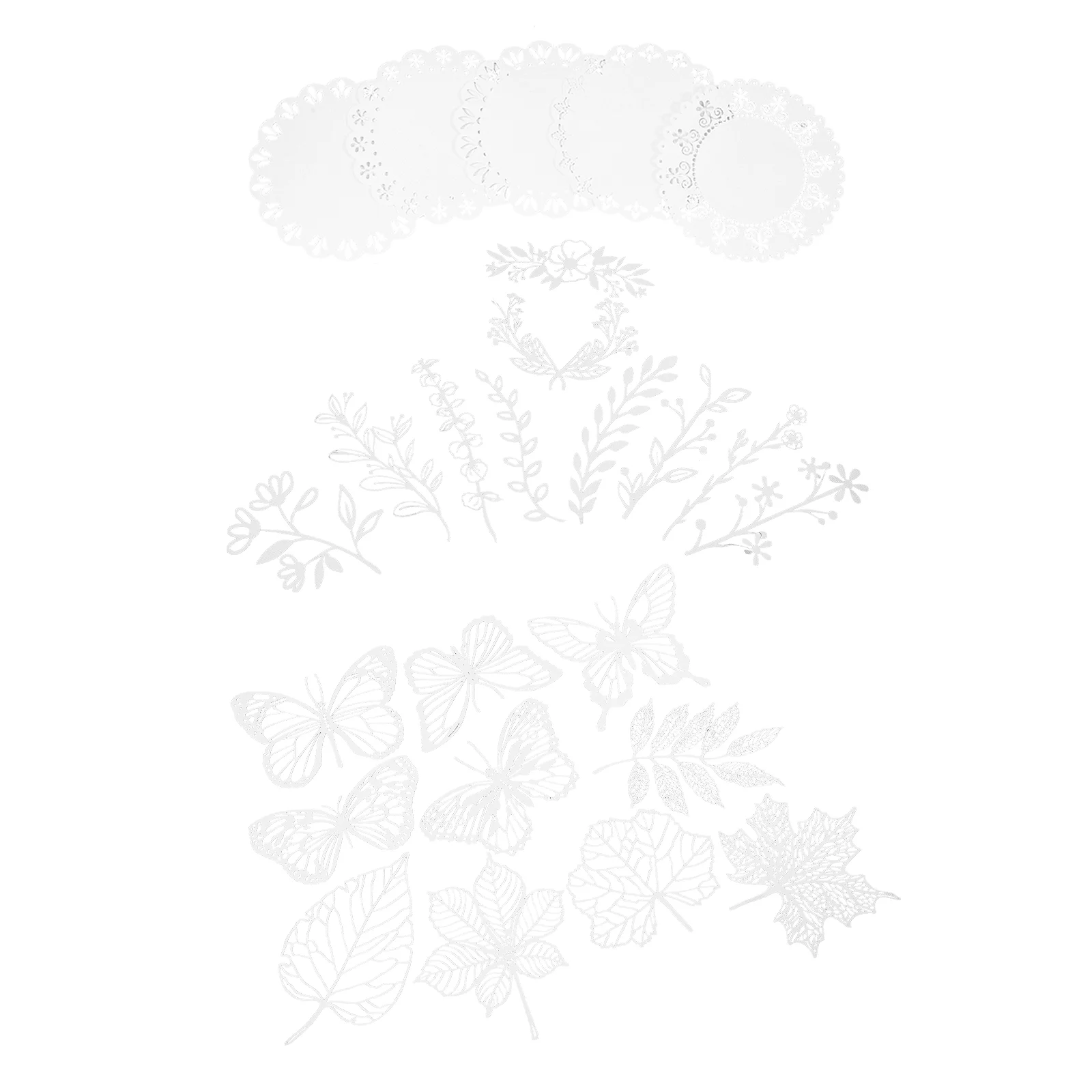 

40 Sheets Lace Paper Scrapbook Diy Paper Trims Butterflies Leavedecorative Paper Diy Accessory