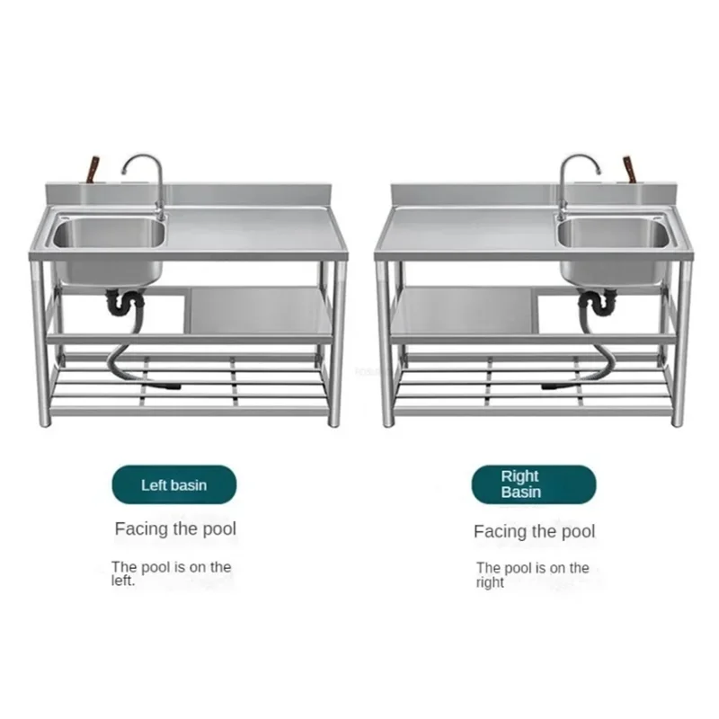 304 Stainless Steel Storage Kitchen Sink with Bracket Creative Home Three-layer Integrated Sink Basin Modern Kitchen Accessories 2