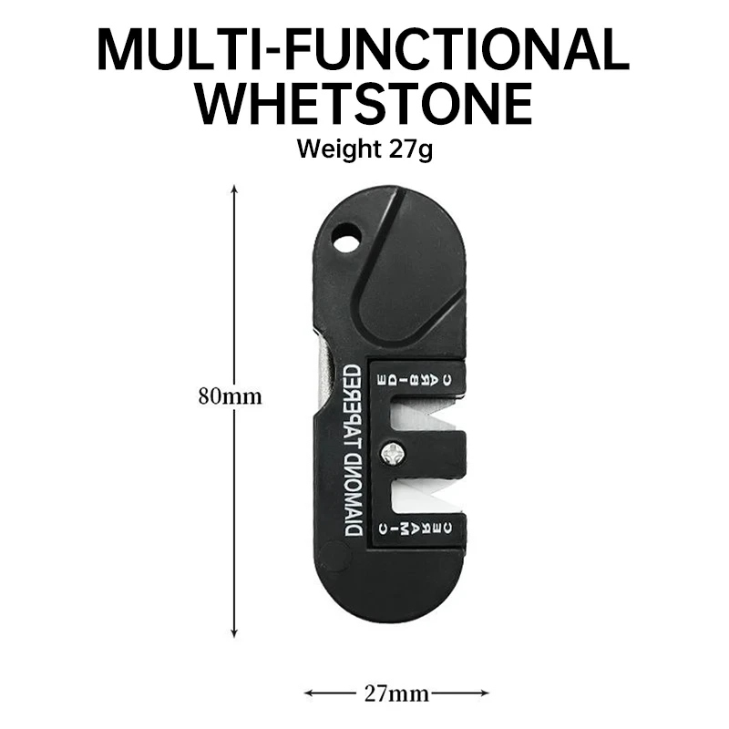 Portable Whetstone 4 in 1 Mini Multi-function Tungsten Carbide Steel Sharpener, Sharpener Rod Camp Outdoor Tool 2