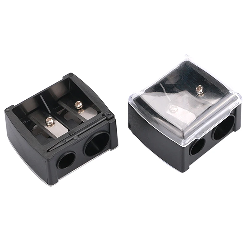 Lipstick Pencil Sharpener Double Holes For Eyebrow Lip Liner Eyeliner Pencil 1 Pcs