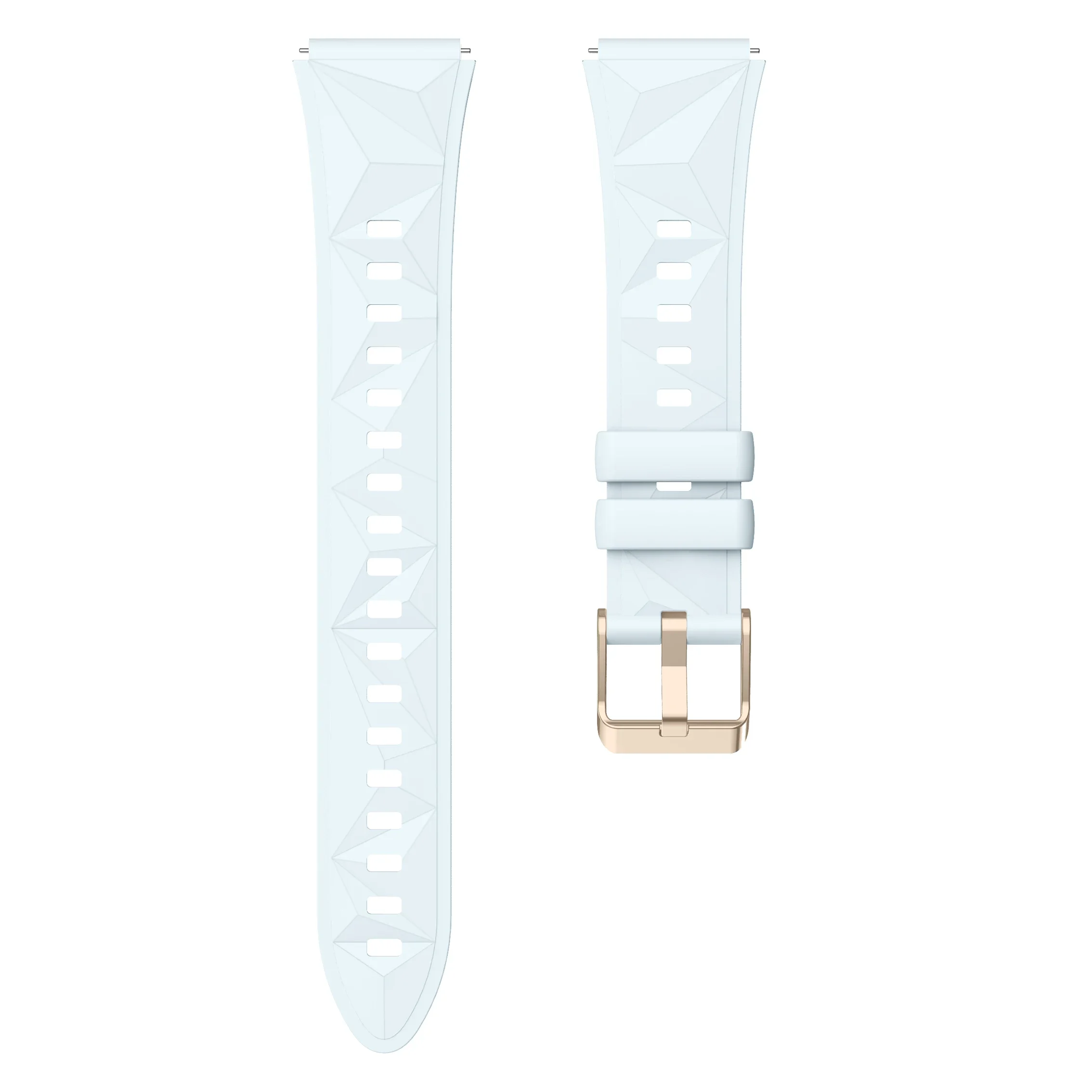 Elegant 18mm Rose Gold Buckle Watch Strap with Quick Release Mechanism