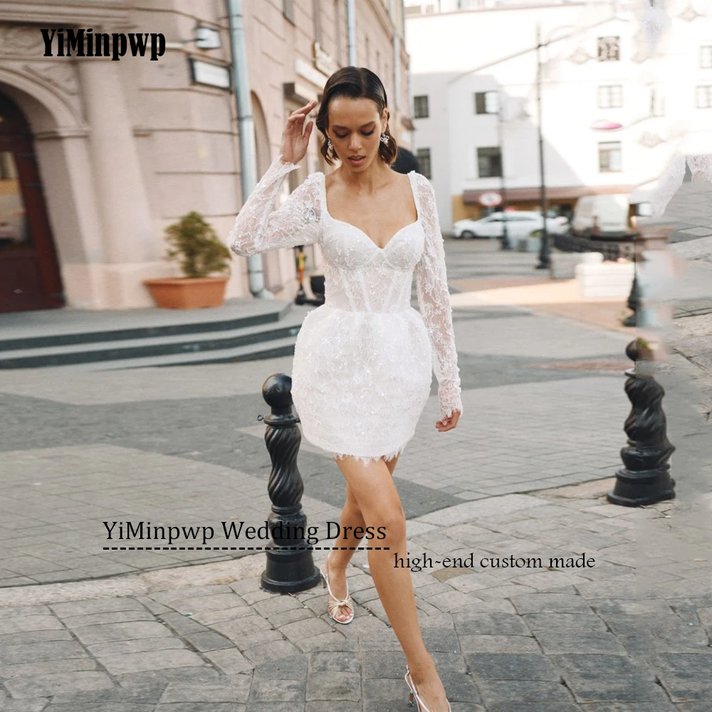 Lace Wedding Dress Short Sweetheart Applqiue Mini Bridal Dress Exquisite  Mini Bridal Gowns Event Formal Party Dress Customized - AliExpress 320