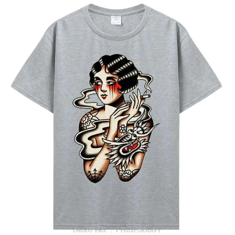 Verkauf Männer T Shirt Mode T-shirt Sommer Baumwolle Tops Pin Up Girl Hot Rod Rockabilly Tattoo Musik Garage Oldschool V8 USA_voghion.com