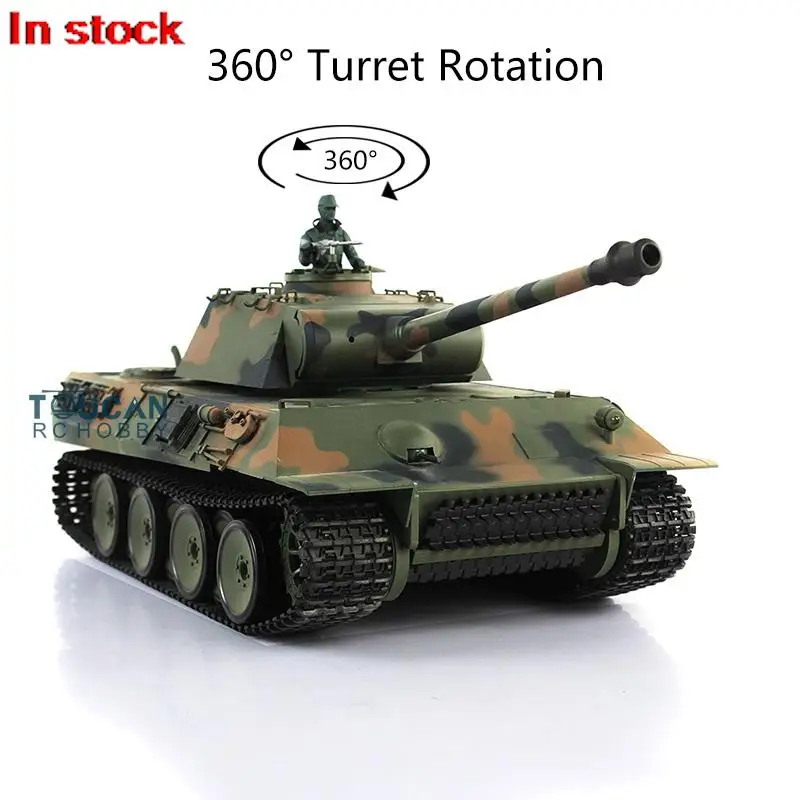 

2.4Ghz HENG LONG 1/16 7.0 Plastic German Panther V RTR RC Tank 3819 360° Turret Rotation BB Pellets Smoke Units Infrared TH17286