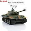 2.4Ghz HENG LONG 1/16 7.0 Plastic German Panther V RTR RC Tank 3819 360° Turret Rotation BB Pellets Smoke Units Infrared TH17286 1