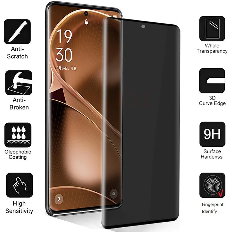 

3D изогнутая антишпионская керамическая мягкая пленка для OPPO Find X6 X5 X3 Neo защита для экрана для OPPO Reno 9 8T 6 5 4 3 10 Pro Plus