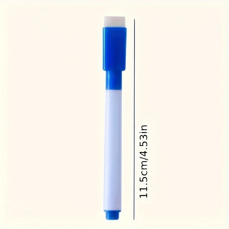 화이트보드용 먼지 없는 건식 지우개 마커 8개 - 무독성, 속건성, 퇴색 방지, 다양한 표면에 쓸 수 있음.