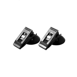 Universal Car Interior Suction Cup Clip Holder for Sunshade and Accessories (Black)