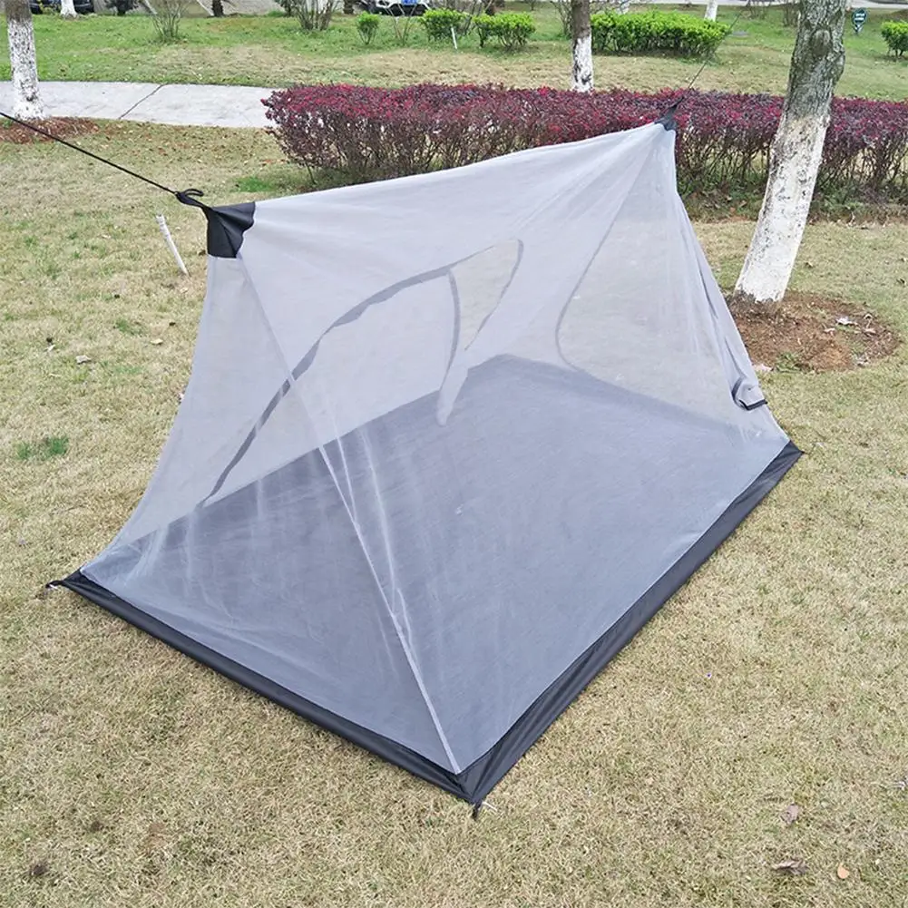 Portable Camping Tent Mosquito Net A-shaped Ultralight Inner Tent Mesh Supplies Tent Outdoor Camping Beach Summer Mesh Equipment