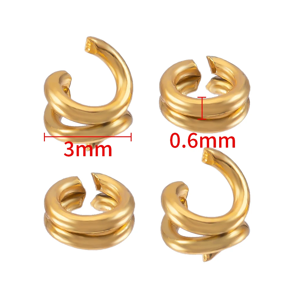 200 Stück 100 Stück Biegeringe aus Edelstahl, 3–10 mm, offene Spaltringe, Halskette, Armband, goldfarbene Verbinder für die DIY-Schmuckherstellung – Detail 11