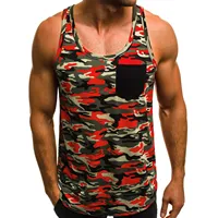 Men's camouflage Printed Sleeveless Tank Tops Spring Summer Casual Beach Vest O Neck Shirt men gym clothing bodybuilding 2022 - Image 2