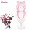 L-email wig Synthetic Hair Game Honkai Star Rail March 7th Cosplay Wig Short Pink Color With Bow Cosplay Wigs Heat Resistant Wig 1