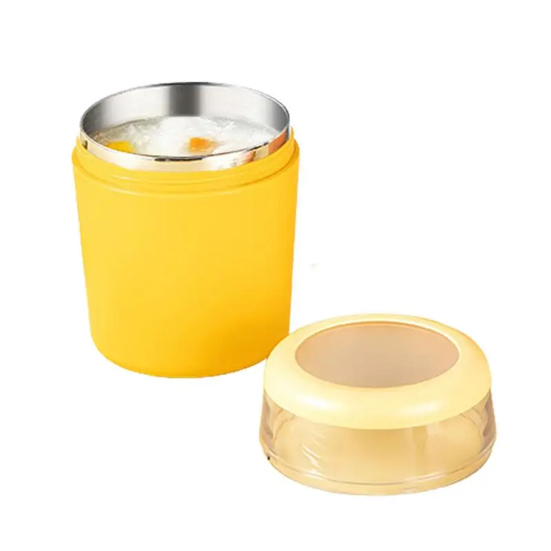 

Food Thermos Vacuum Insulated Soup Flask Stainless Steel Lunch Container For Hot Food Leak-Proof Food Jar With Folding Spoon For