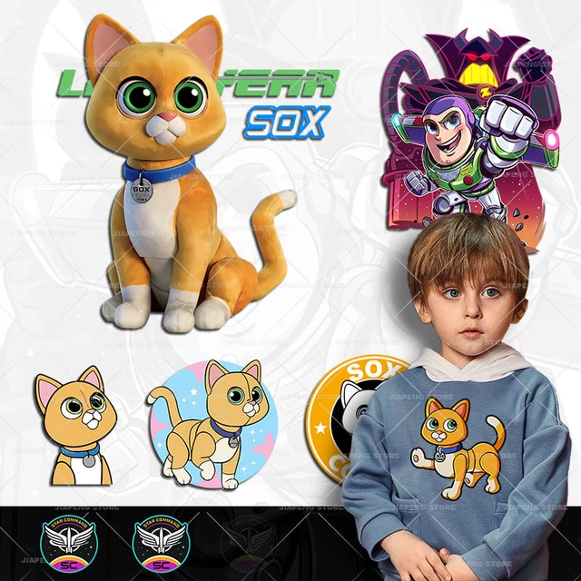 Lightyear Sox Buzz-Patch thermocollant pour vêtements d'enfants, transfert  thermique, autocollants lavables sur T-shirt, Toy Story, chat mignon -  AliExpress