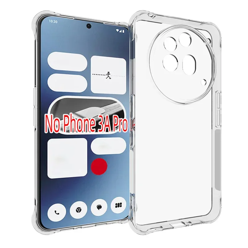 Transparent Shockproof TPU Case with Protective Bumper Corners