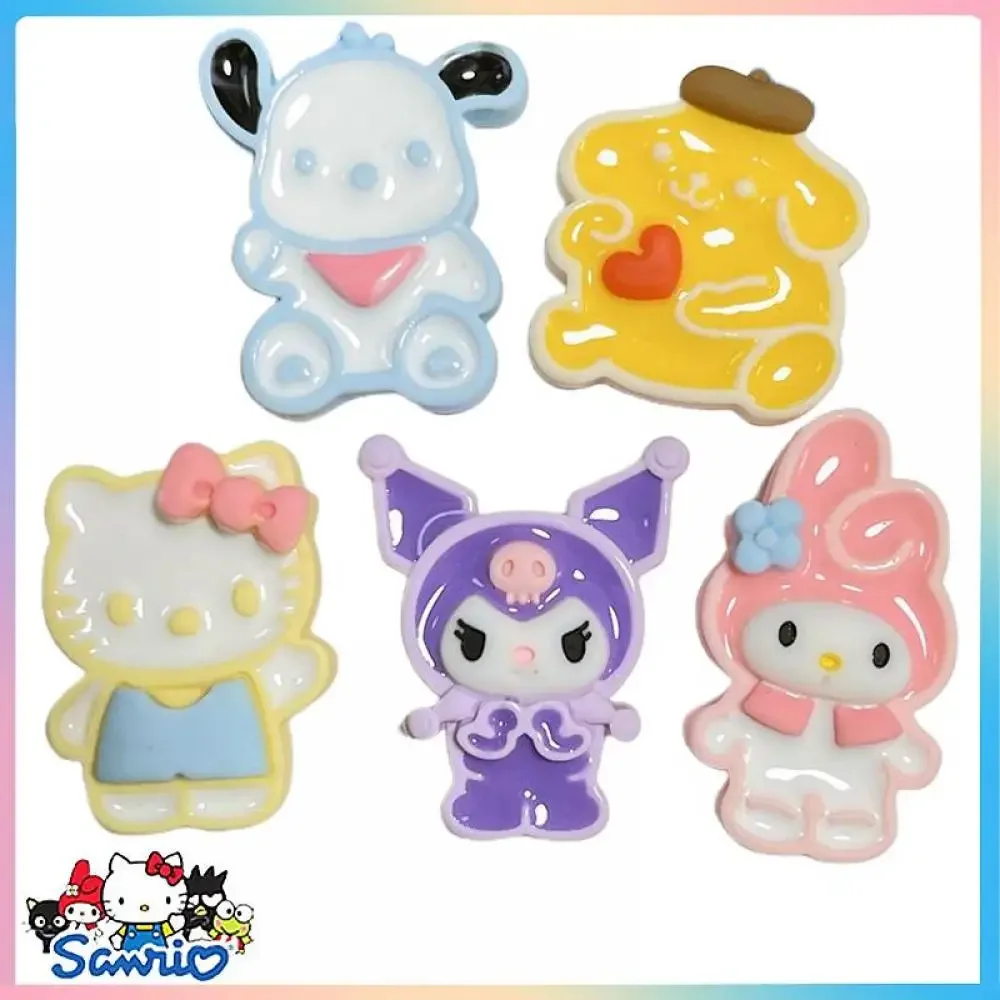 

Sanrios Hot Sale 10Pcs Pochacco Accessories Hellokitty Melody Pompompurin Kuromi Charms Series Kawaii Mini Girls Diy Toys Gift