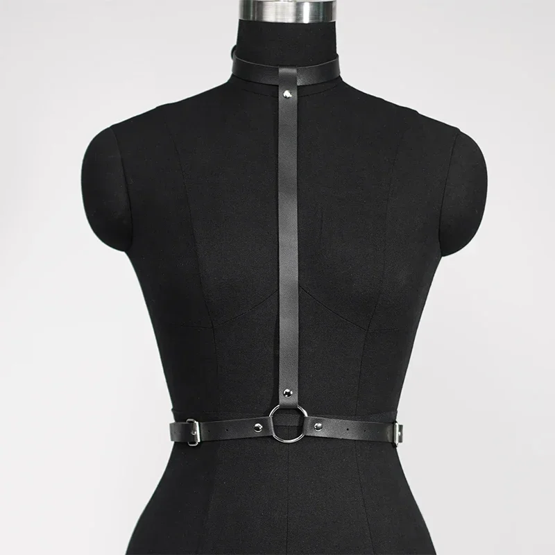 BDSM Gothic PU Leather Harness Buttock Garters Sexy Women's Lingerie Set BDSM Body Bondage Leg Harness Fetish Erotic Sets 18+