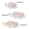 Egg Holder Plastic Egg Storage Box Egg Organizer for Fridge Portable Egg Tray with Lid for Refrigerator Camping Hiking Outdoor 2