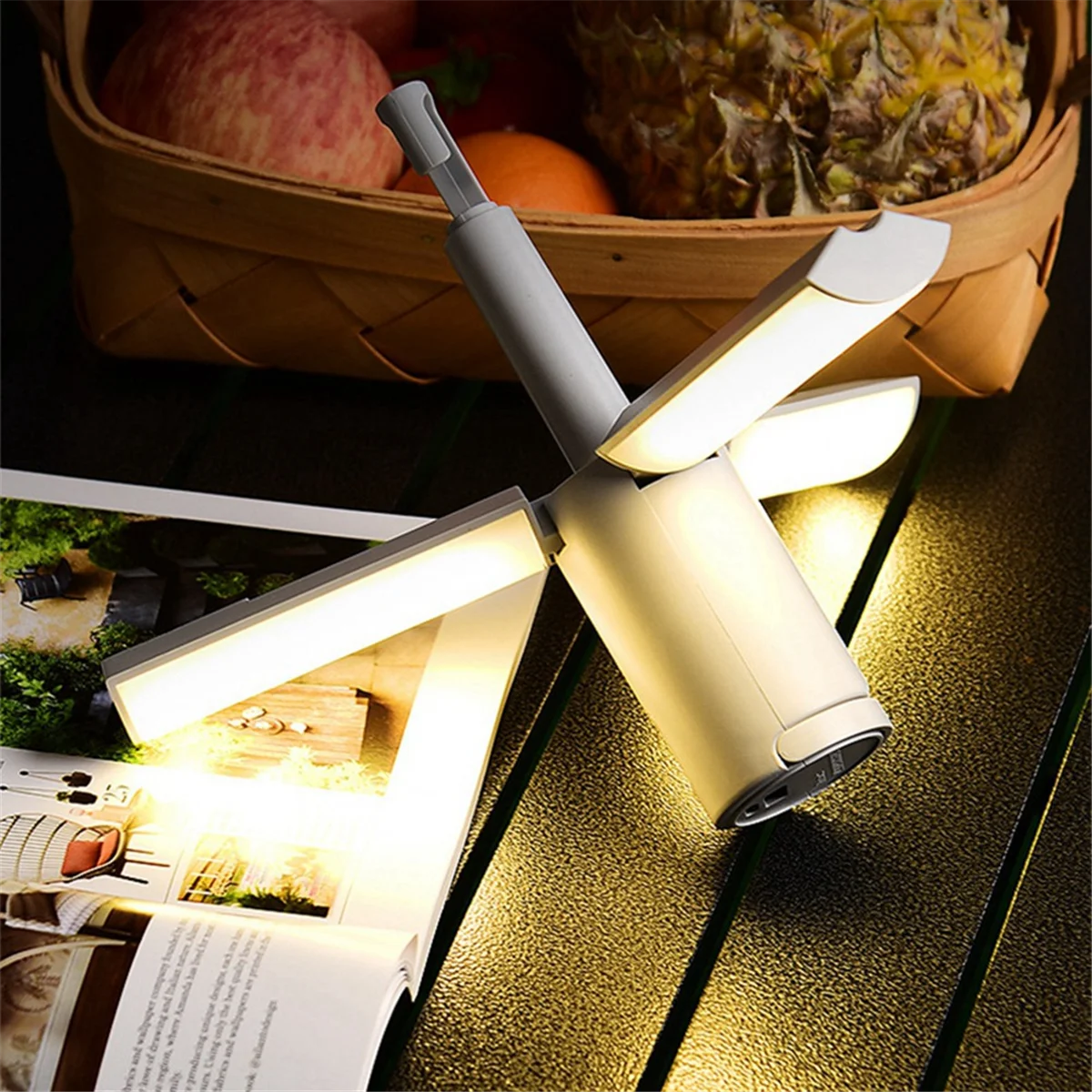BAAU Folding Outdoor Camping Portable Rechargeable High Capacity Emergency Lamp Flashlight Camping Hanging Tent Hanging Light
