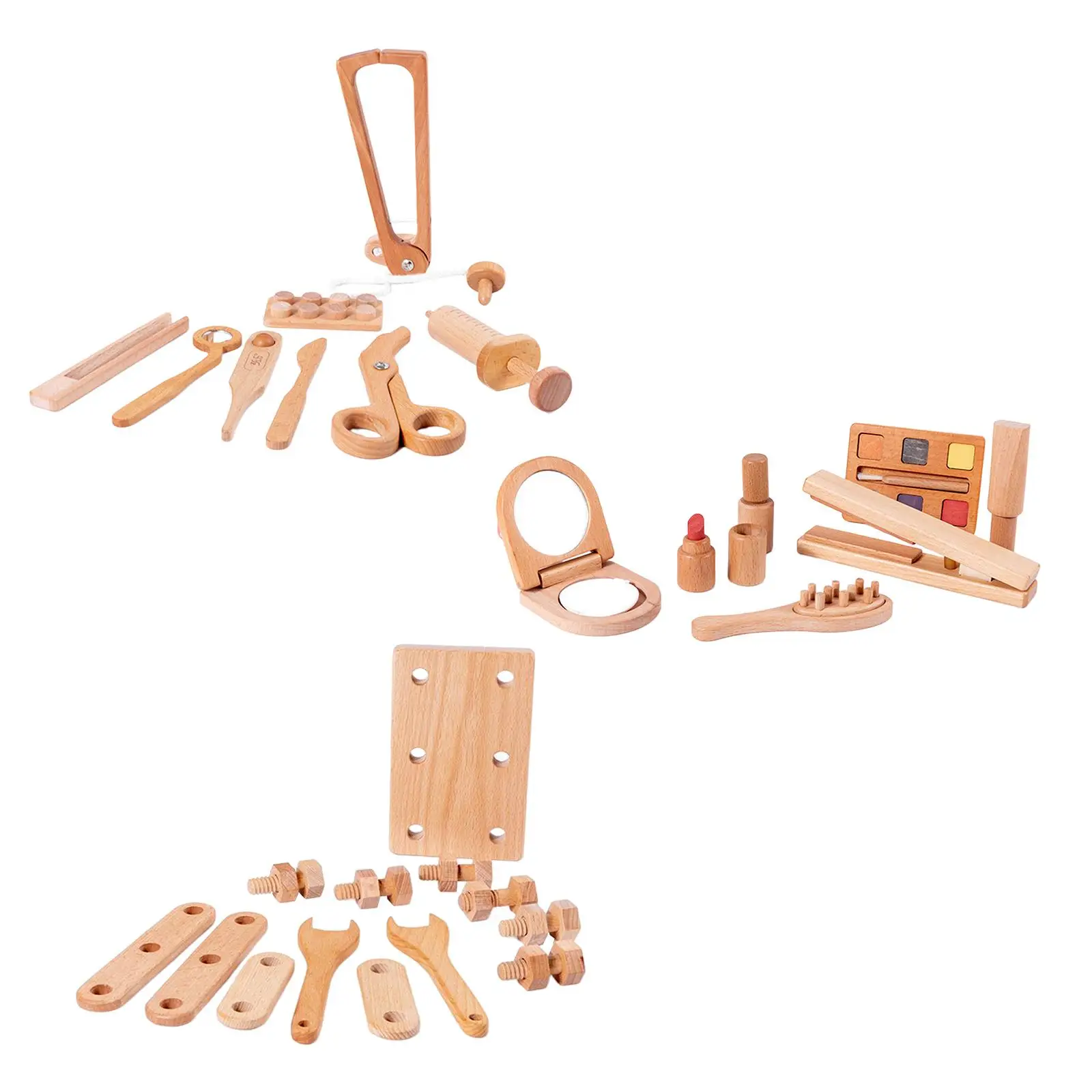 

Kids Toolbox Cognition Game Cosplay Accessories Simulation Wood Fine Motor Skills Role Play Pretend Play for Boys Children Girls