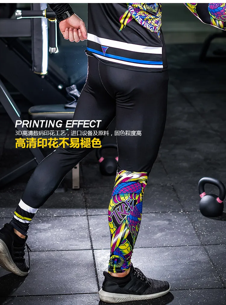 Männer Hosen Enge Hosen 3D Gedruckt Sonnenschutz Leggings Gym Fitness Kompression Hosen Männer Surf Strand Kleidung – Detail 2