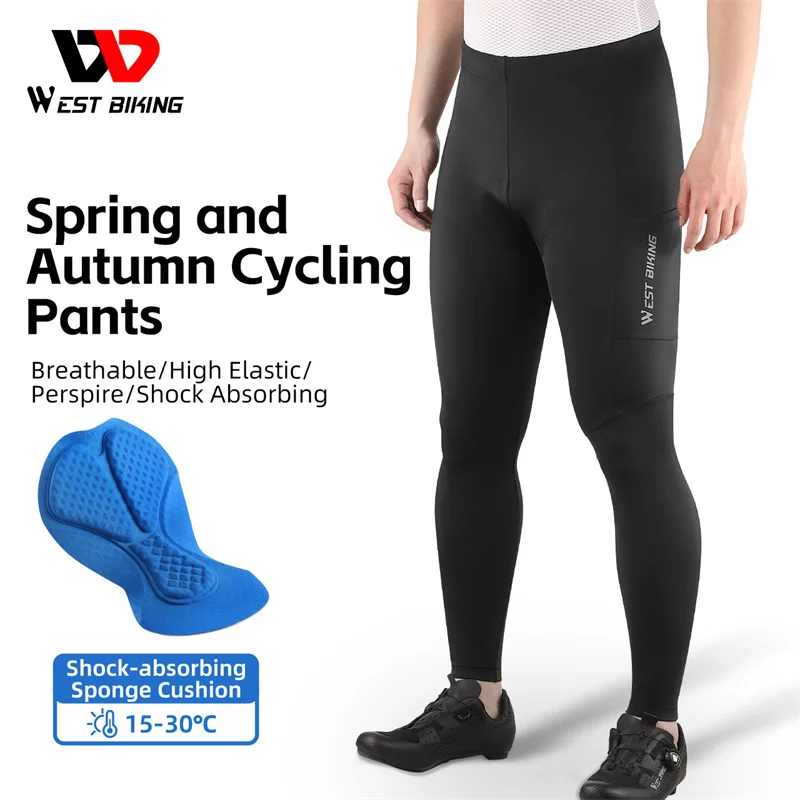 

WEST BIKING Bicycle Pants Breathable Three-dimensional Spring Autumn MTB Road Bike Trousers Shock Absorption Cycling Equipment