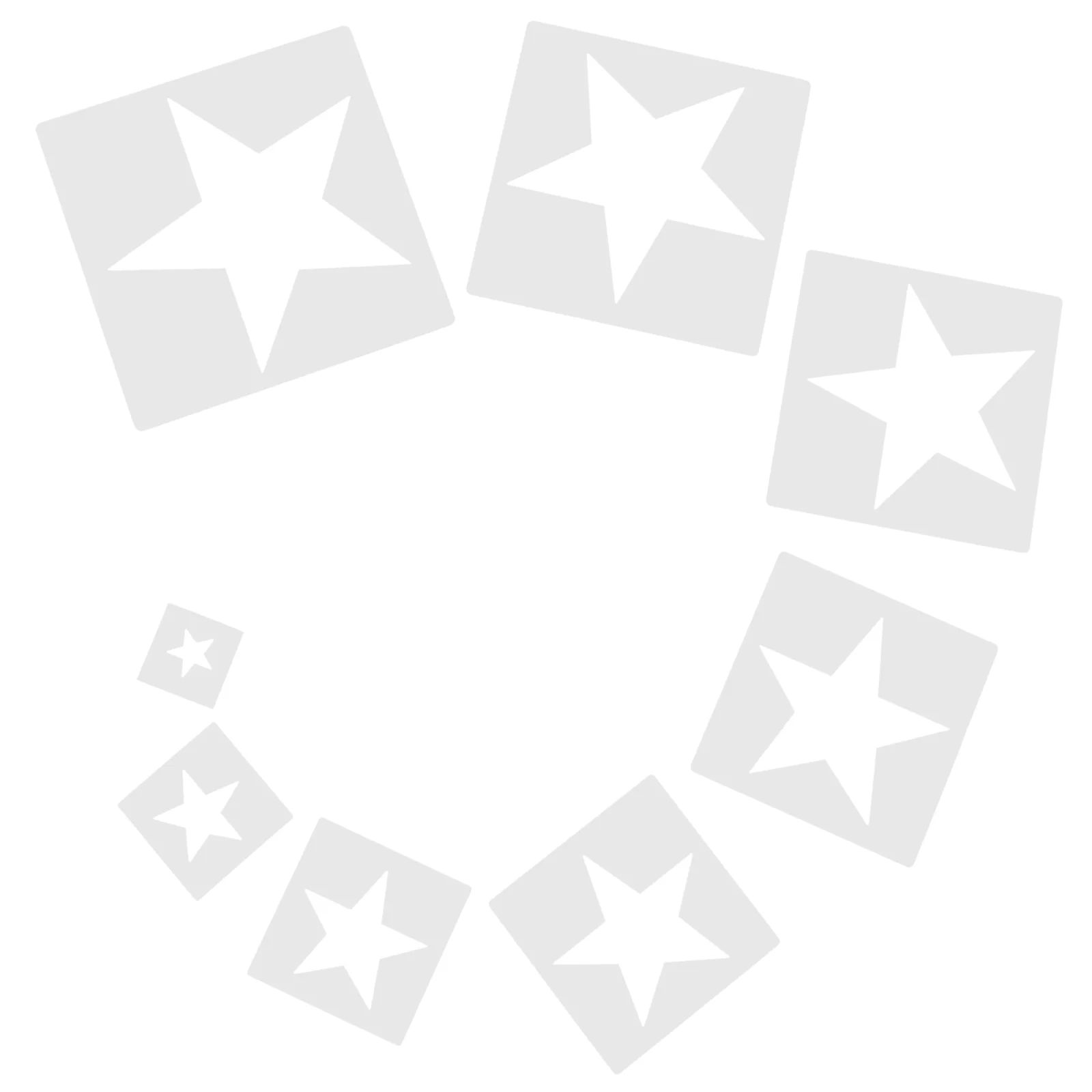 

8 Pcs Reusable Christmas Stencil Painting Template Reusable Plastic Stencils Drawing Craft Sign DIY Spray Star
