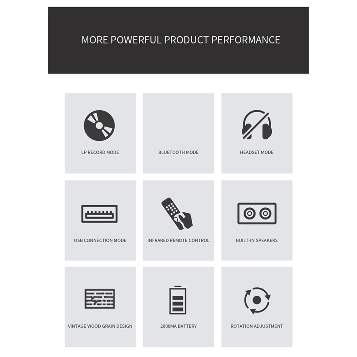 블루투스 5.0 충전식 내장 스피커, HIFI 음악 플레이어, 무손실 재생, 적외선 리모컨, A