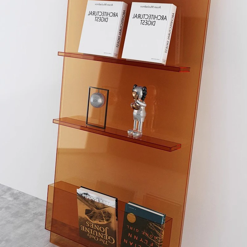 Acrylic Bookshelf Magazine Rack Floor Standing Display Shelf Storage Organizer Brochure Holder Home or Office Furniture FYMR
