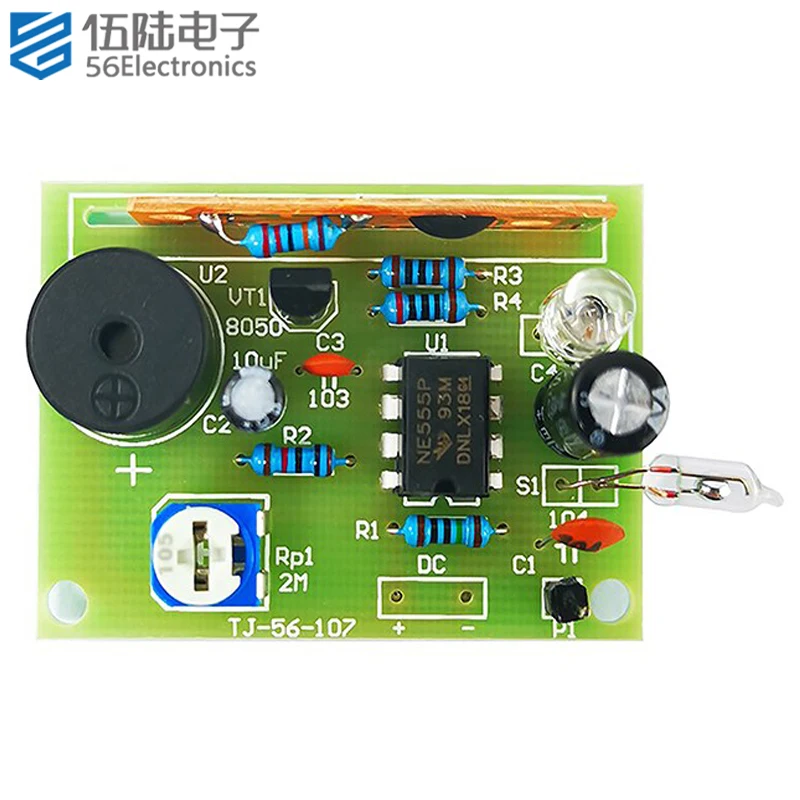 Touch Vibration Alarm Electronic DIY Kit Practical Training Welding Circuit Boards Self Assembly and Soldering Components Parts