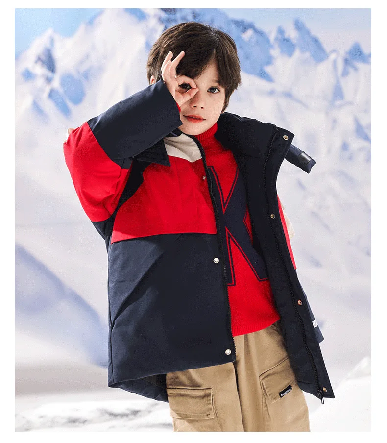 OLEKID 2025, russische Winter-Kinder-Daunenjacke für Jungen, wasserdicht, verdickt, warm, für Teenager, Jungen, Skijacke, Mantel, 3–16 Jahre, Kinderparkas – Detail 13