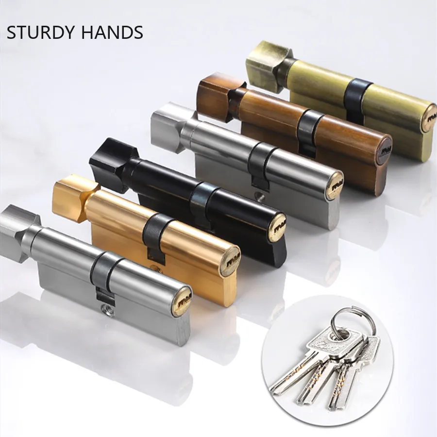 Zinc Alloy Universal Barrel Lock Meter Key Indoor Deadbolt Lock Latch