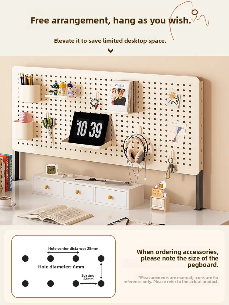 Desktop Hole Board Bookelf Office Desk Organizer Stand Sle Metal Material No Drilling Required Simple Design Student Desk...