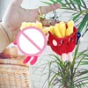 Stuffed Plush Doll Cartoon Five Styles Hot Dog French Fries Hamburger Food Keychain Blackpack Pendant Kawaii Souvenir Gift Kid 3