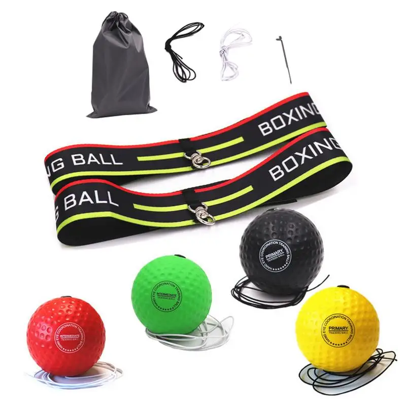 

Боксерский мяч, повязка на голову из пенорезины, эластичный боксерский мяч, многофункциональный Боксерский Тренировочный инструмент, регулируемый Боксерский Тренировочный Мяч