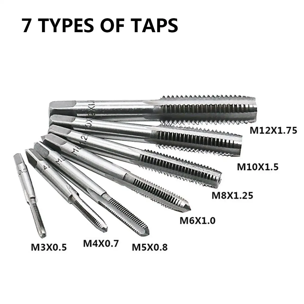 

20PCS Tap and Die Set Metric Wrench Cut M3-M12 Hand Threading Tool Tungsten Carbide Tap Die Screw Thread Making Tool Bit Set