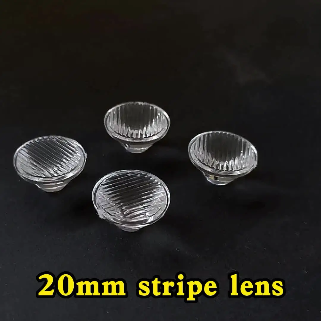 20mm Optical LED Lens Reflector - 45 Degree For 1W/3W/5W LED Bulbs (5-Pack)