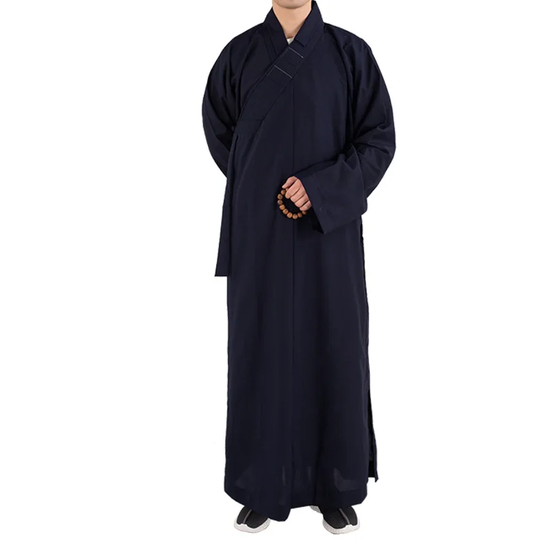 Traditional Chinese Clothing Long Robes Buddhism Monk Buddhist Clothing Adults Men Haiqing Meditation Gown buddhist clothing