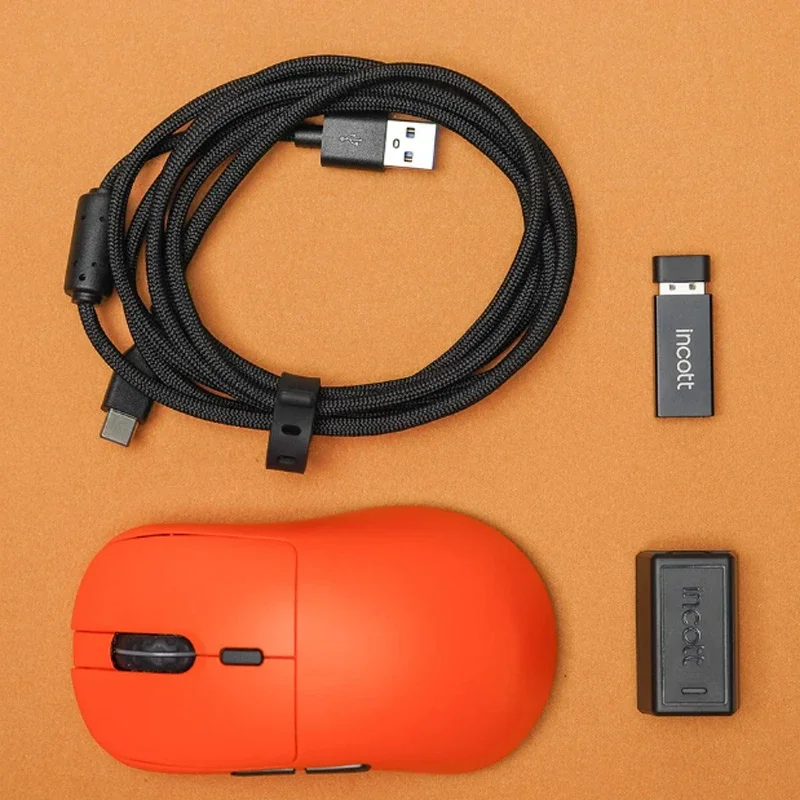 Incott Ghero 무선 마우스, 2 가지 모드, PAW3395 센서, 8k 리턴 레이트, RGB 인체 공학 FPS 게이머 PC 게이밍 마우스, 사무실 액세서리