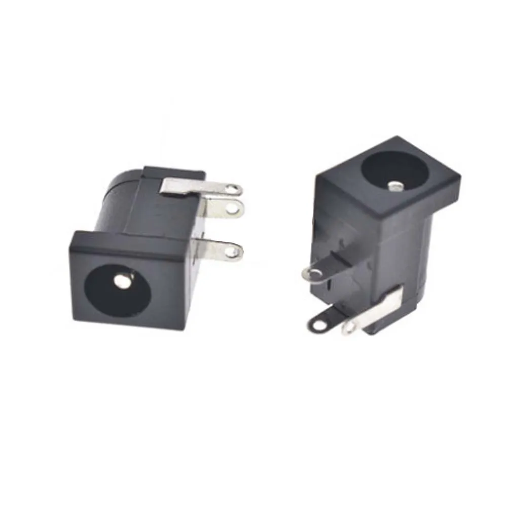 

10Pcs DC-005 Black DC Power Jack Socket Connector DC005 5.5*2.5mm 2.5 socket Round the needle