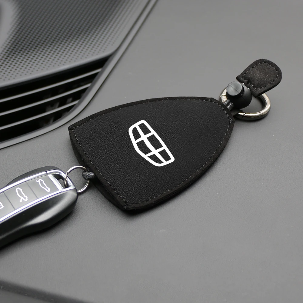 For Geely Geometry C Atlas Emgrand ec7 Tugella Coolray gx3 gc6 x7 2023  Suede Car Key Protective Case Car Key Wallet Accessories