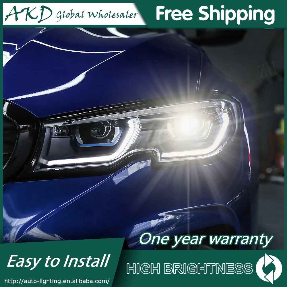 

Car For BMW G20 2019-2021 G28 Headlight DRL Hella 12V H7 LED Xenon Bulb Fog Light Car Decorations Accessory M3 320 325 Head Lamp