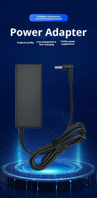 Caricabatteria Adattatore CA Punta Blu 45 W HP Originale OEM 740015-002 741727-001 19,5 V 2,31 A - Foto 3
