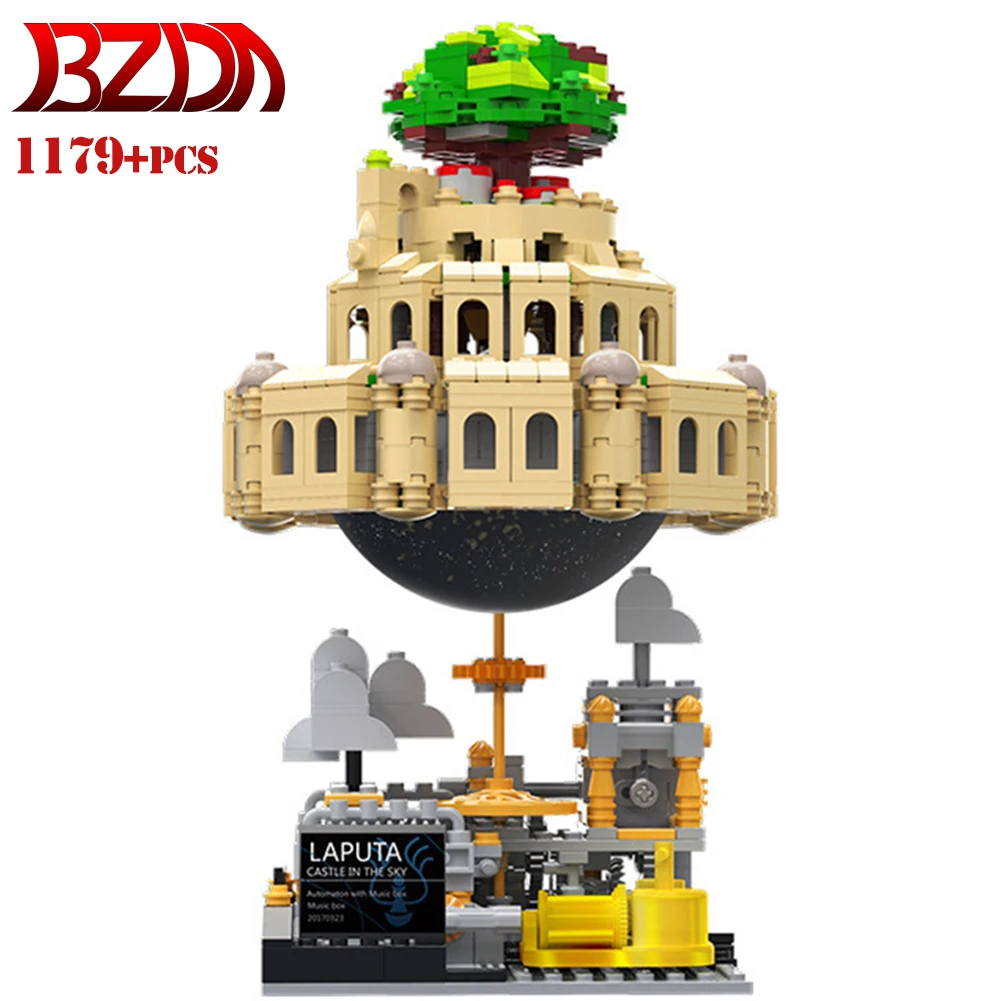 XINGBAO Ideas Castle In The Sky castle With Music Box Building Blocks Floating City House Architecture Bricks KIDS Toys | Игрушки и