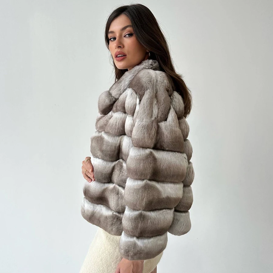 女性用のウサギの毛皮のジャケット,女性用の毛皮のコート