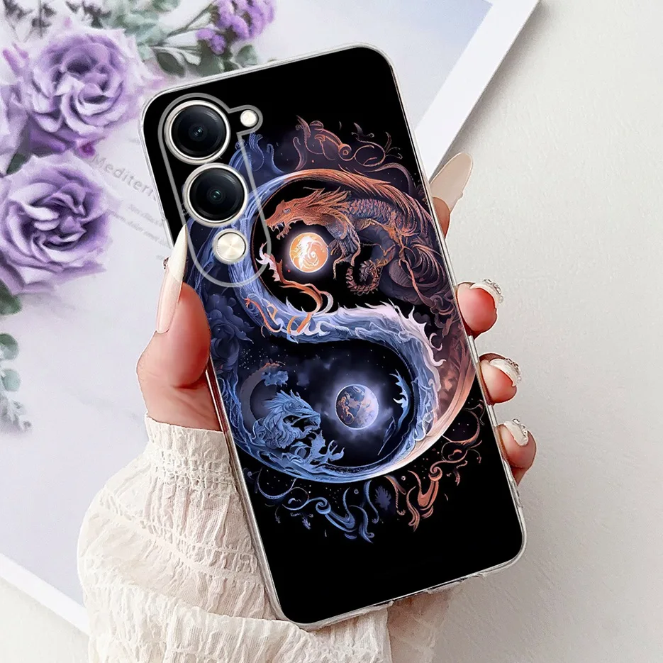 Cute Cat White Lion King Painted Soft Slim Phone Case